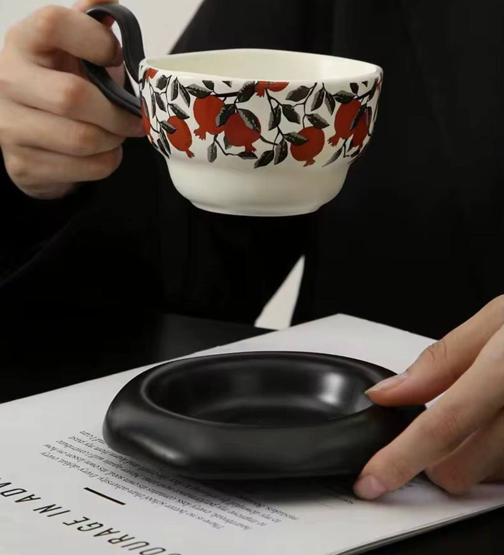 Handmade Porcelain Mug with Plate